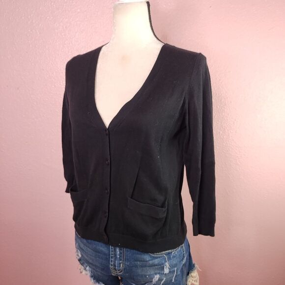 Gap | Black Cotton Cardigan Sweater‎ Small - Picture 1 of 8